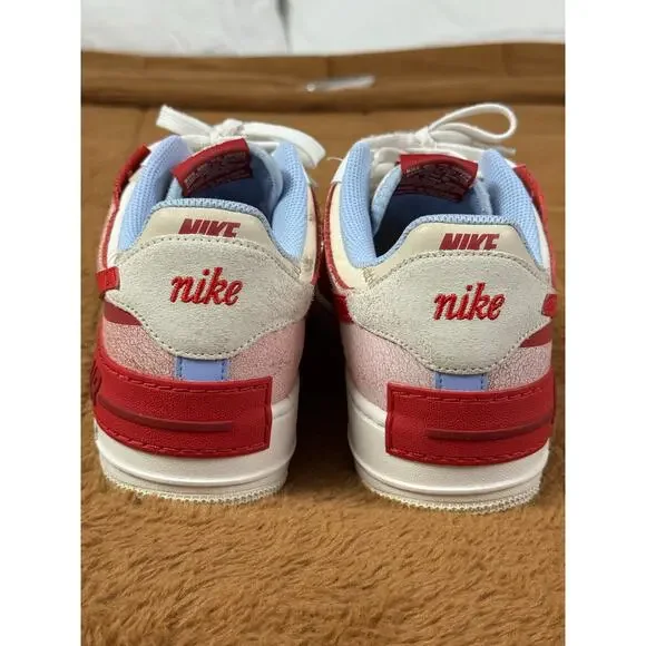 Nike Air Force 1 Shadow White/University Red CI0919-108 Women's size 10 - Picture 4 of 10